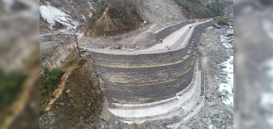 Maccaferri Successfully Completes Landslide Mitigation works in the hilly terrains of Lambagarh, Uttarakhand